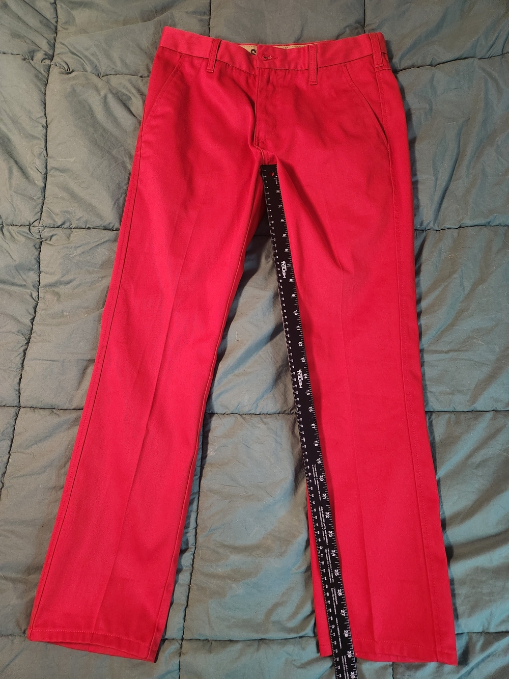 Women's Red Straight-Leg Jeans Bag 540